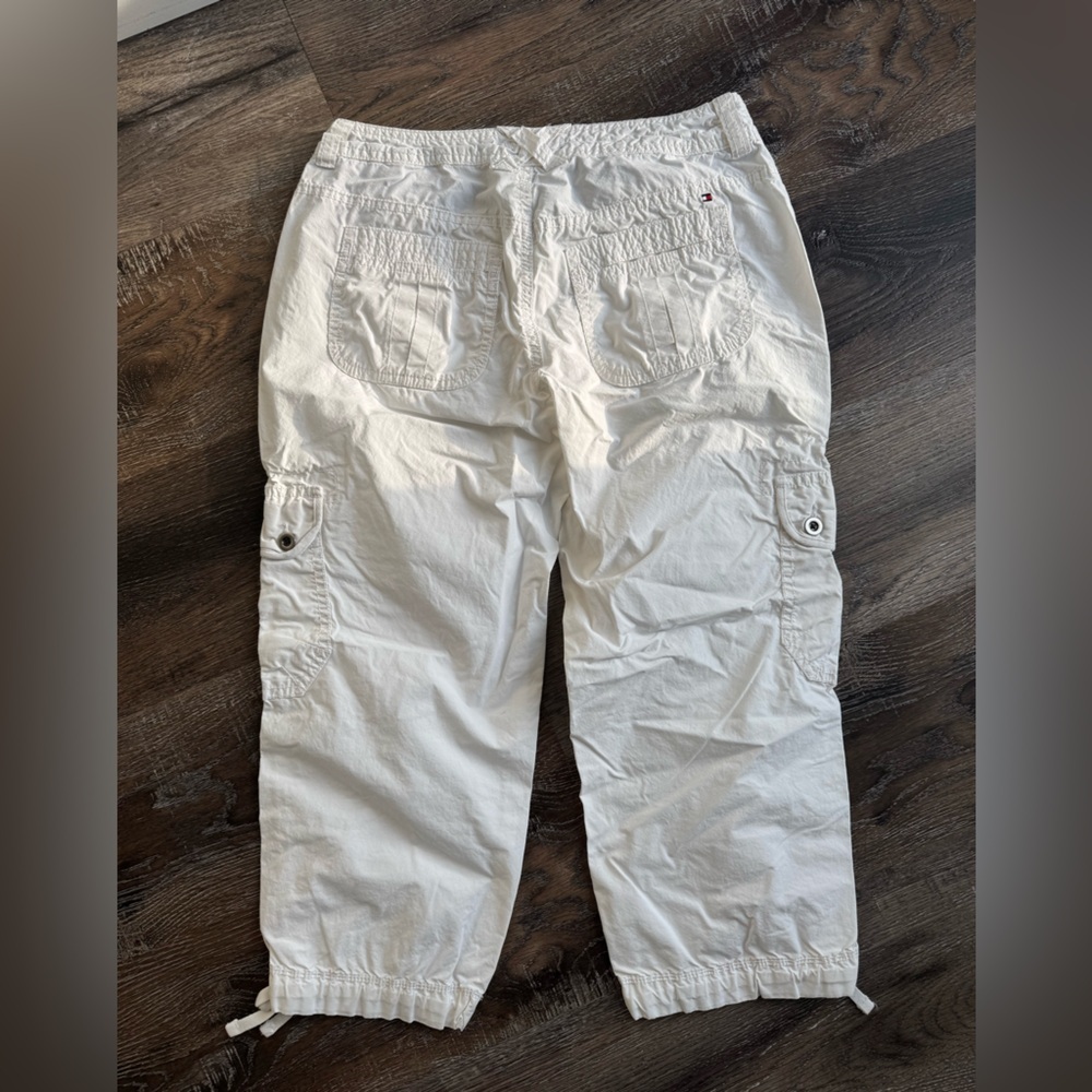 Tommy Hilfiger White Cargo Capri Pants